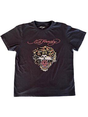 🐅 Ed Hardy Y2K Tiger Graphic Short Sleeved T-Shirt Vintage Inspired Medium